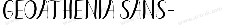 Geoathenia Sans字体转换